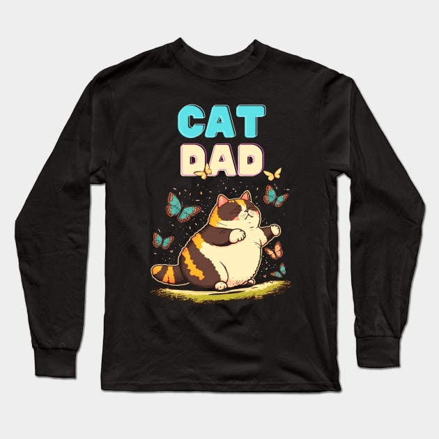 Cat Dad Long Sleeve T-Shirt by T-signs